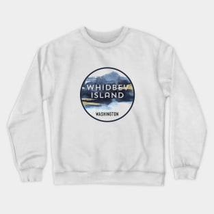 Whidbey Island Washington Watercolor Design Souvenir Crewneck Sweatshirt